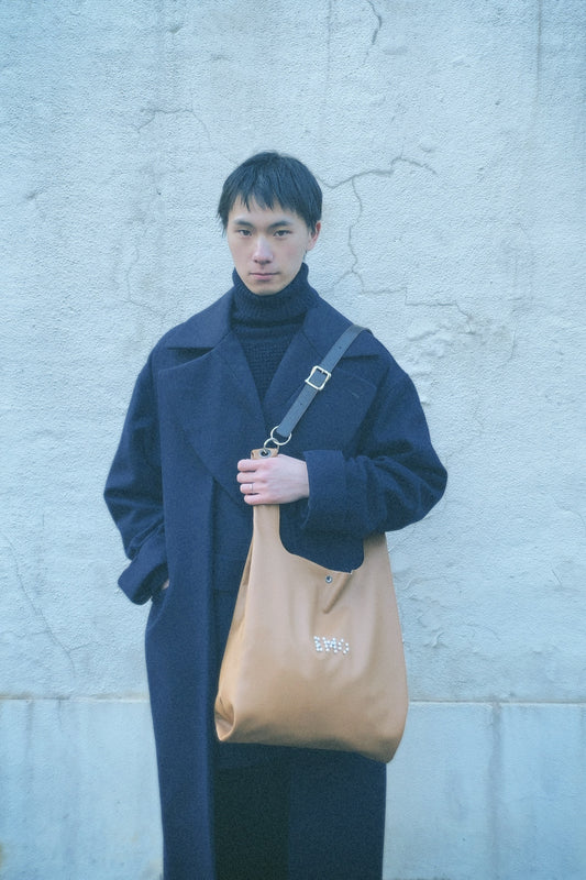 【LAST—1】LEATHER ECO BAG_CAMEL