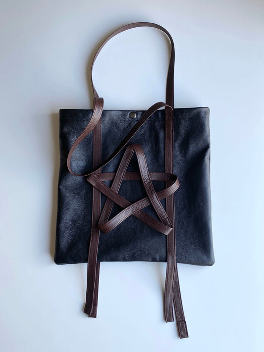 【LAST—1】PENTAGRAM LEATHER TOTE