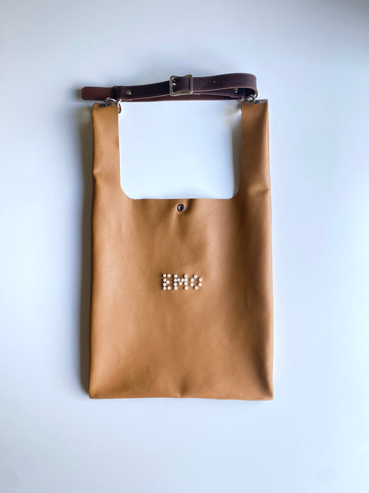 【LAST—1】LEATHER ECO BAG_CAMEL