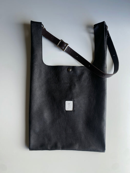 【LAST—1】LEATHER ECO BAG_BLACK